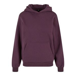 Build Your Brand Womens/Ladies Fluffy Hoodie / Plum Purple